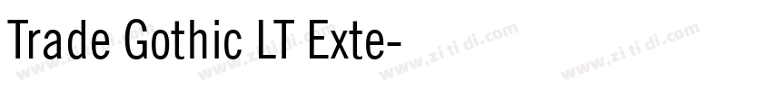 Trade Gothic LT Exte字体转换